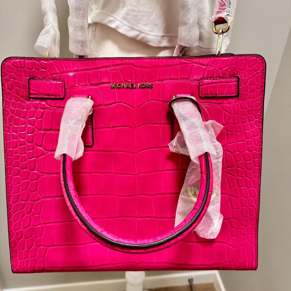 Michael Kors Dillon Embossed Crocodile Large Tote